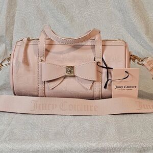 New With Tags Juicy Couture Light Pink Crossbody Bag with Bow